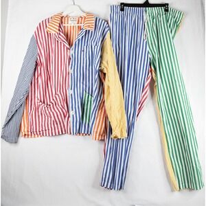 Alex Mill P'jimmies Pajama Set Mens XXL Multi Color Excellent Striped Sleepwear